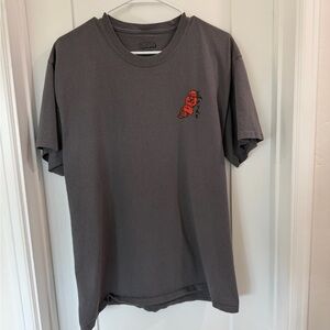 Empyre Charcoal Tee with Bold Red Design